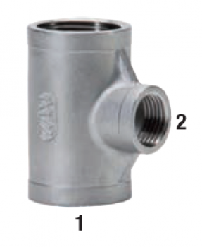 T-Stück 90°, Typ 130, reduziert, 1/4" x 1/8"